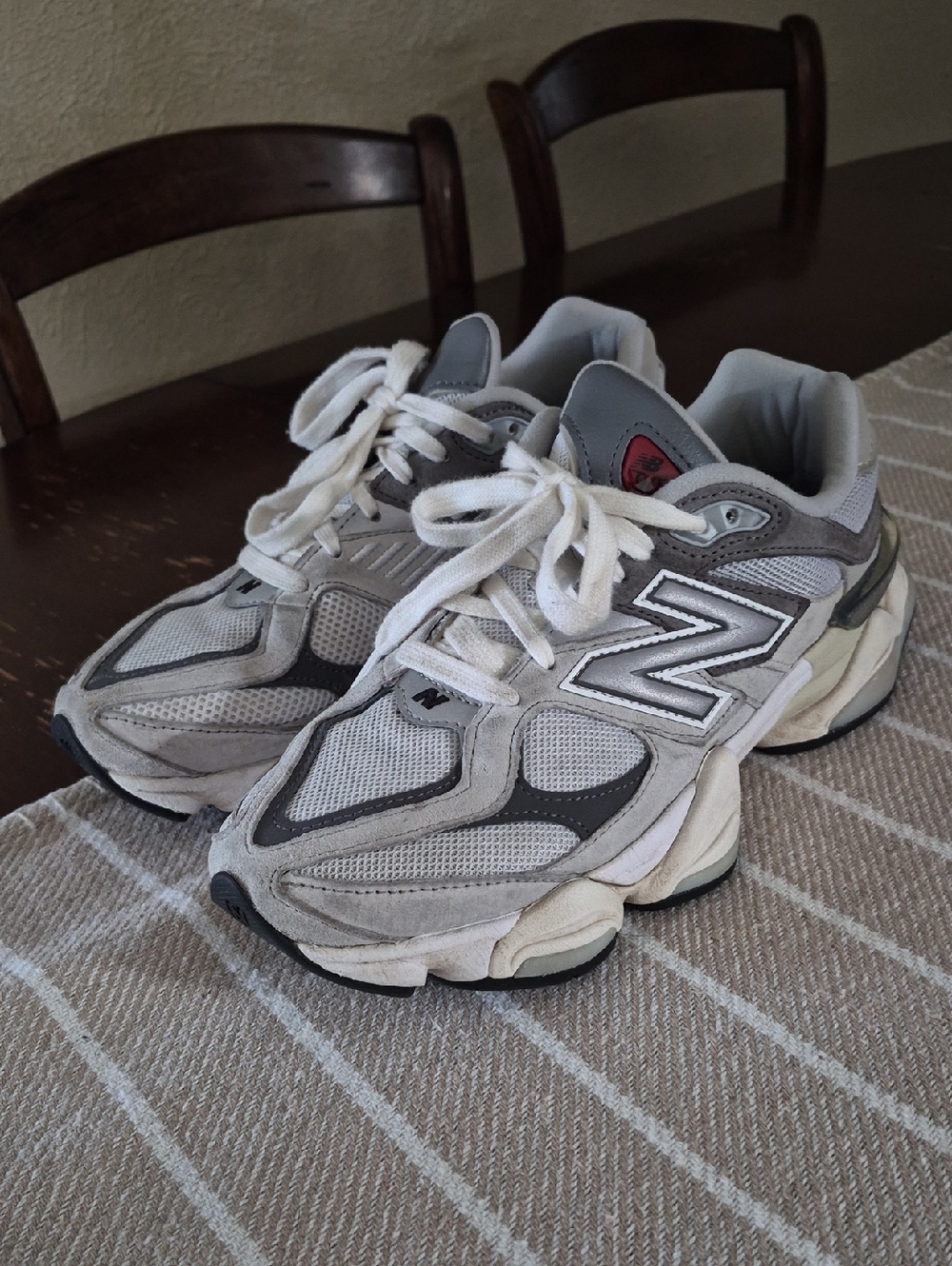 New Balance Women's Gray 990v5 Mesh & Suede Sneakers